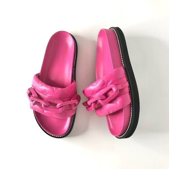 Louis Vuitton Shoes - Louis Vuitton Calfskin Embossed Monogram Sunset Flat Comfort Mule 36.5